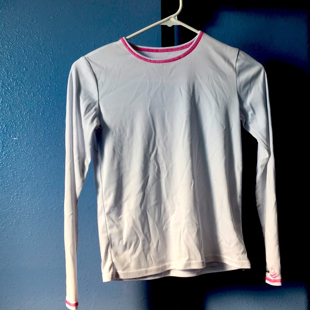 This is a white long sleeve shirt